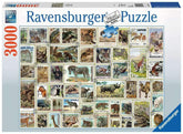 Ravensburger 17079 Animal Stamps 3000 Piece Puzzle for Adults - Every Piece is Unique, Softclick Technology Means Pieces Fit Together Perfectly, Multicolor